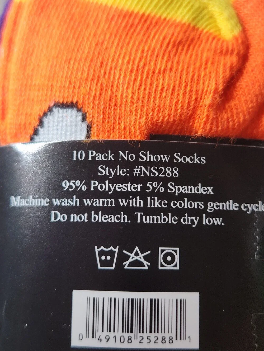 Women's Mega Pack No Show Bright & Colorful Shows - 10 Pack TipiToes  Size 9-11